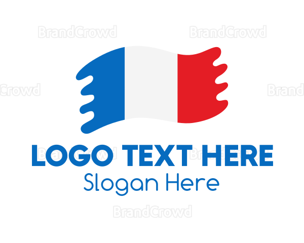 Modern French Flag Logo