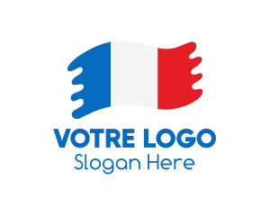 Modern French Flag  Logo