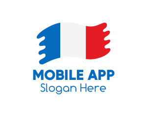 Modern French Flag  Logo