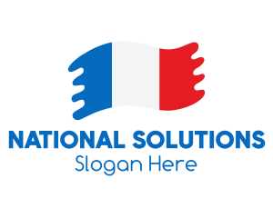 National - Modern French Flag logo design