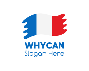 Modern French Flag  logo design
