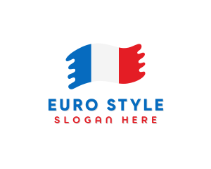 National French Flag  logo design