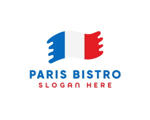 National French Flag  logo design