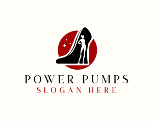 Pumps - Female High Heel Shoe logo design