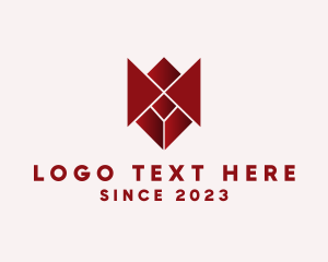 Construction - Modern Diamond Tulip logo design
