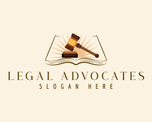 Justice Gavel Book logo design