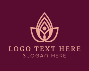 Relaxation - Lotus Flower Yoga logo design