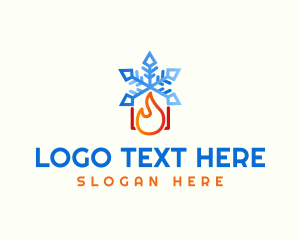 Lineart - Snowflake House Ventilation logo design