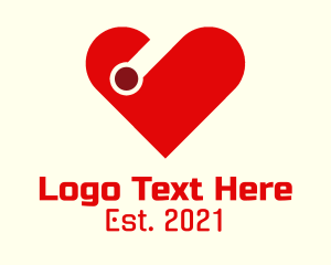 Online Dating - Digital Heart Technology logo design
