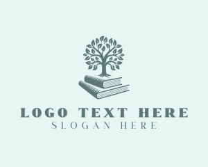 Bible Study - Book Tree Library Ebook logo design