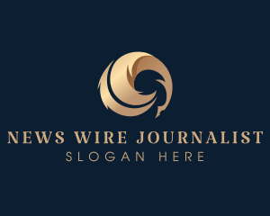 Journalist - Quill Feather Author logo design
