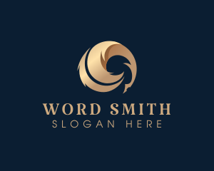 Author - Quill Feather Author logo design