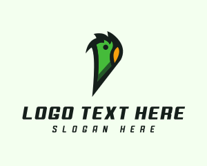 Jungle Bird - Parrot Aviary Letter P logo design