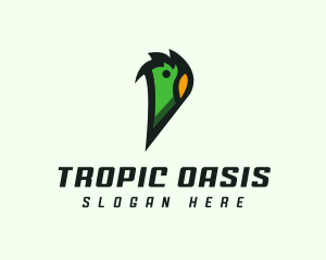 Tropic - Parrot Aviary Letter P logo design