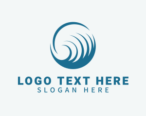 Logistic - Modern Globe Wave Sphere logo design