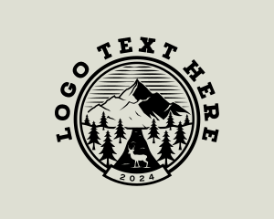 Camping - Mountain Deer Wildlife logo design