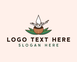 Coconut - Natural Coconut Oil logo design