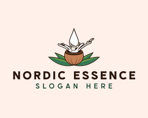 Natural Coconut Oil logo design