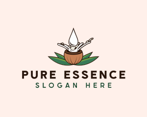 Natural Coconut Oil logo design