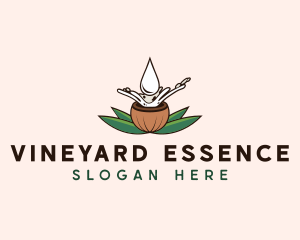 Natural Coconut Oil logo design