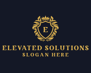 High End Crown Shield logo design