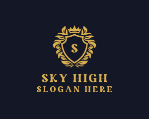 High End Crown Shield logo design