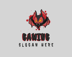Bloody Vampire Bat Logo