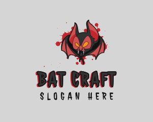 Bloody Vampire Bat logo design