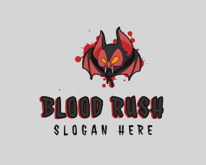 Bloody Vampire Bat logo design