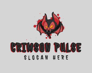 Bloody Vampire Bat logo design