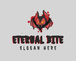 Bloody Vampire Bat logo design