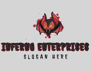 Bloody Vampire Bat logo design