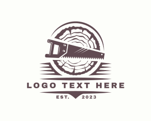 Timber - Wood Saw Blade Carpentry logo design