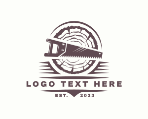 Logger - Wood Saw Blade Carpentry logo design