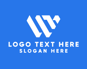Line - Modern Structural Letter W logo design