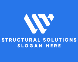 Structural - Modern Structural Letter W logo design