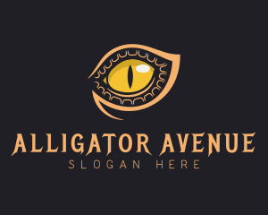 Alligator - Safari Crocodile Eye logo design