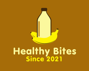 Banana Milk Bottle  logo design