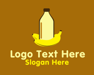Banana Milk Bottle  Logo