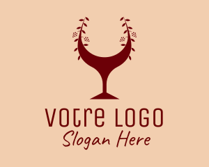 Red Wine Glass Bar Logo