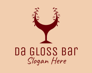 Red Wine Glass Bar logo design