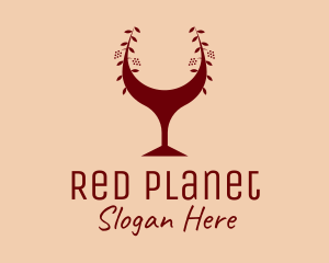 Red Wine Glass Bar logo design