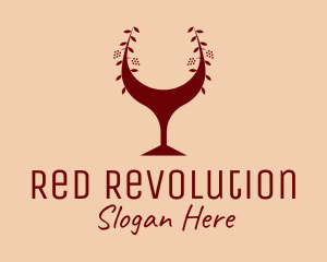 Red Wine Glass Bar logo design