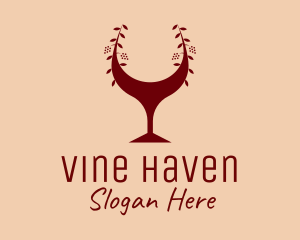 Red Wine Glass Bar logo design