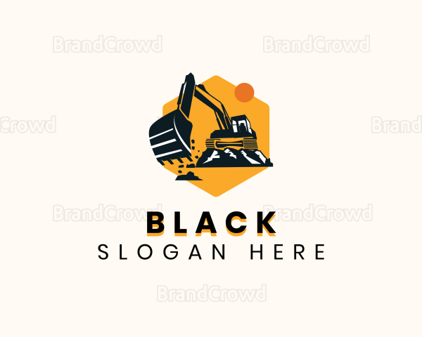 Industrial Excavator Machine Logo