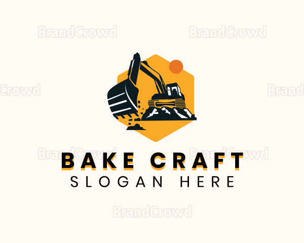 Industrial Excavator Machine Logo