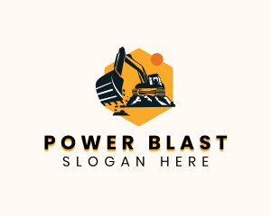 Industrial Excavator Machine Logo