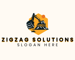 Industrial Excavator Machine Logo