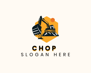 Industrial Excavator Machine Logo