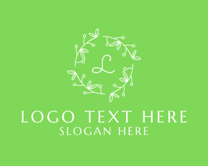  Ornamental Leaf Organic Produce logo design